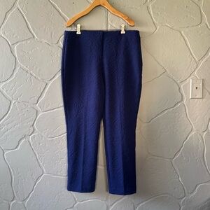 Chico’s Blue Embossed Pull-on Pants Size 1.5P